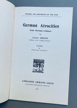 WW1 PAMPHLET Germany Atrocities from German Evidence (c.1916)