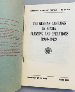 The German Campaign in Russia - Planning and Operations (1940-1942)