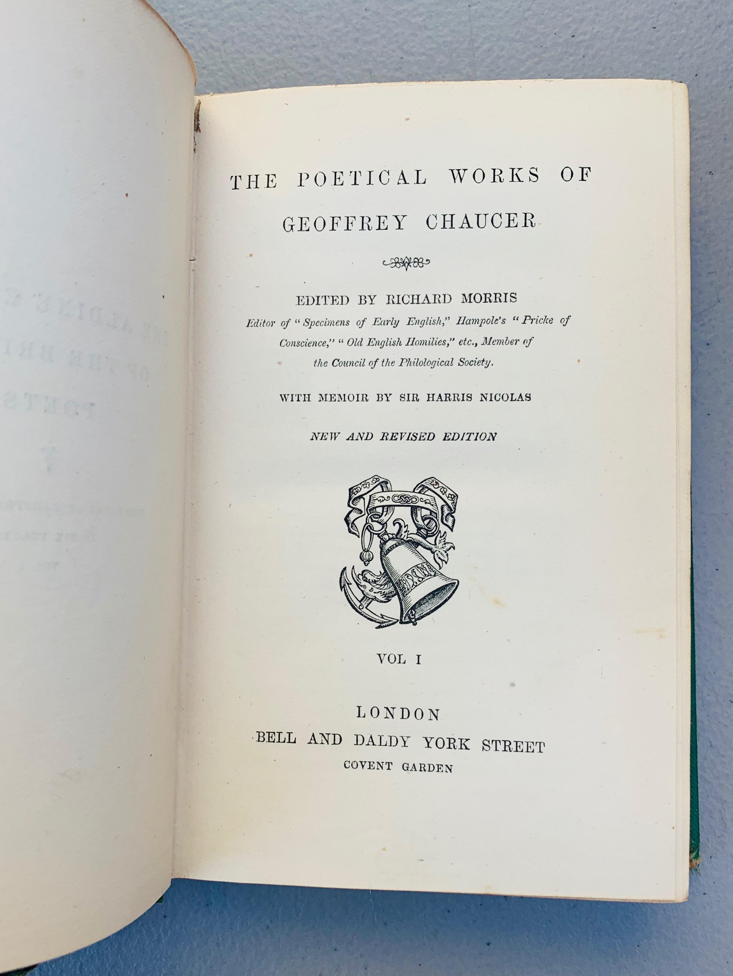 The Poetical Works of Geoffrey Chaucer, in Six Volumes (1882)