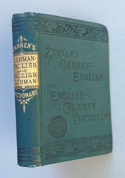 Zahner's Pocket Dictionary (c.1880) English & German Languages