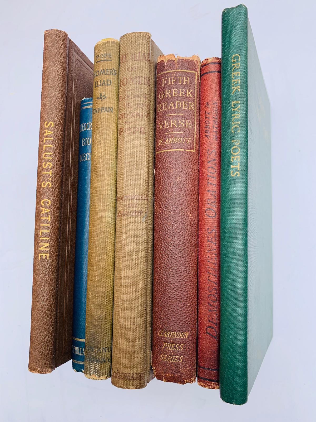 Large ANTIQUARIAN Greek Literature Book Collection