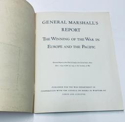 RARE General Marshall's Report (1945) Winning of WW2 in Europe and Pacific