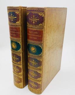 RARE The Constitutional History of England (1850) Decorative Leather Bindings