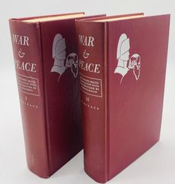 WAR AND PEACE by Leo Tolstoy - Heritage Press Two Volume Set with Slipcase (1938)