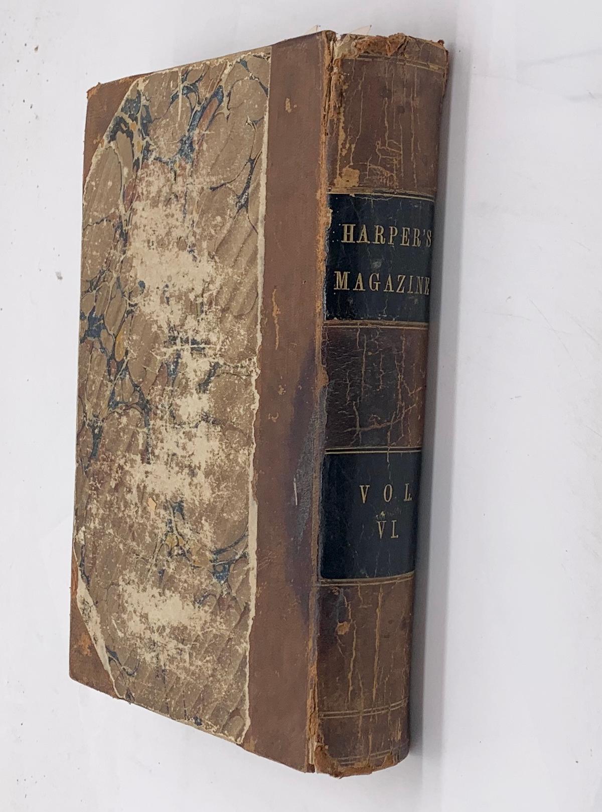 Harper's New Monthly Magazine Bound Volume VI December, 1852, to May, 1853