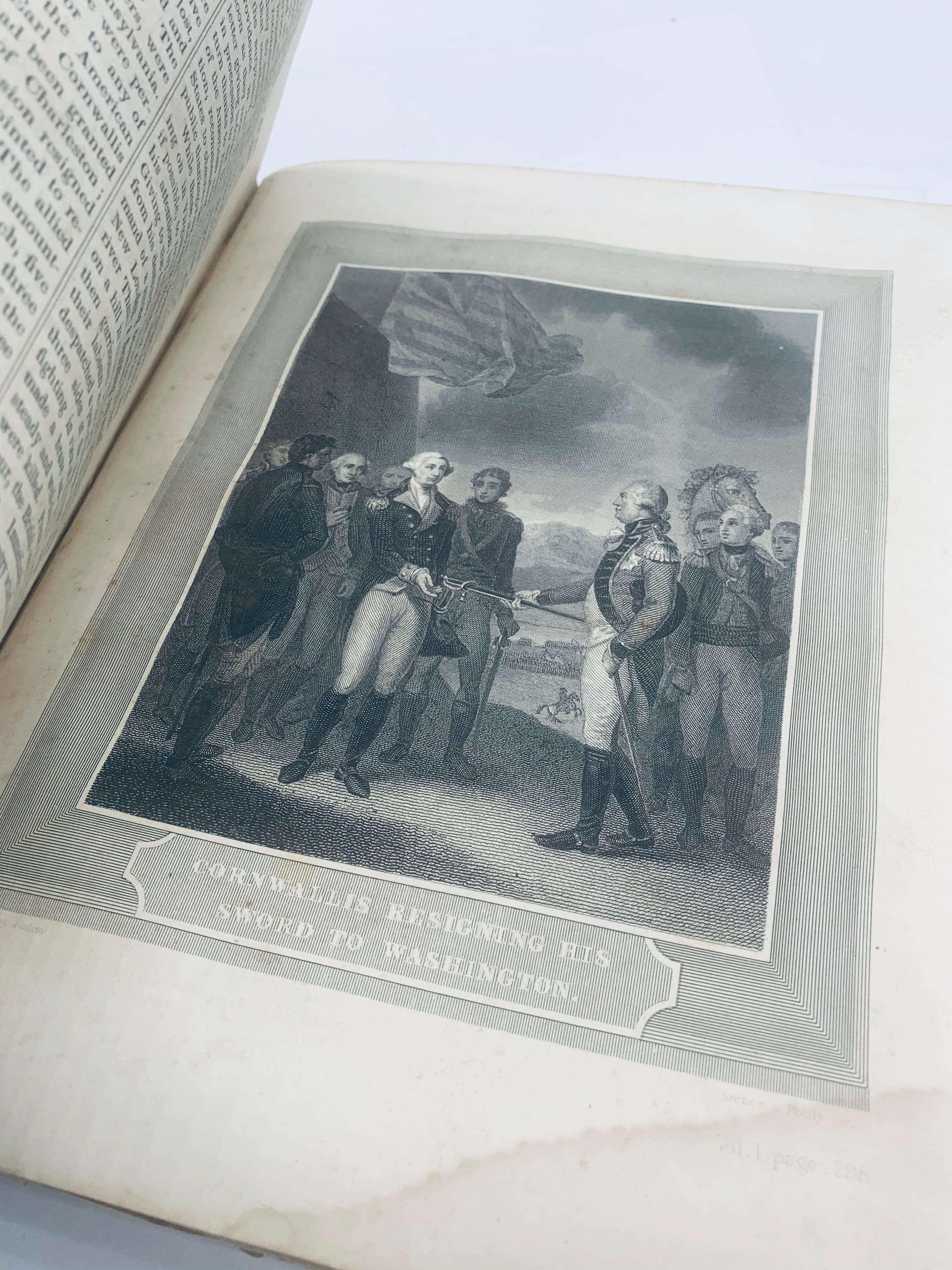 RARE The History and Topography of the United States of North America by Hinton (1846) TWO VOLUMES