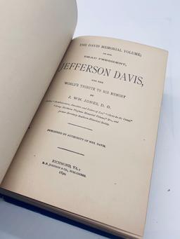 RARE JEFFERSON DAVIS and the World's Tribute to His Memory (1890) Davis Memorial Volume