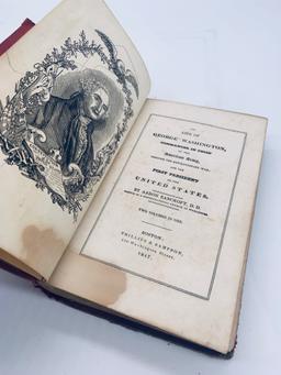 TWO Antique Books on Presidents - Life of George Washington (1841) & Life of James Garfield (c.1880)