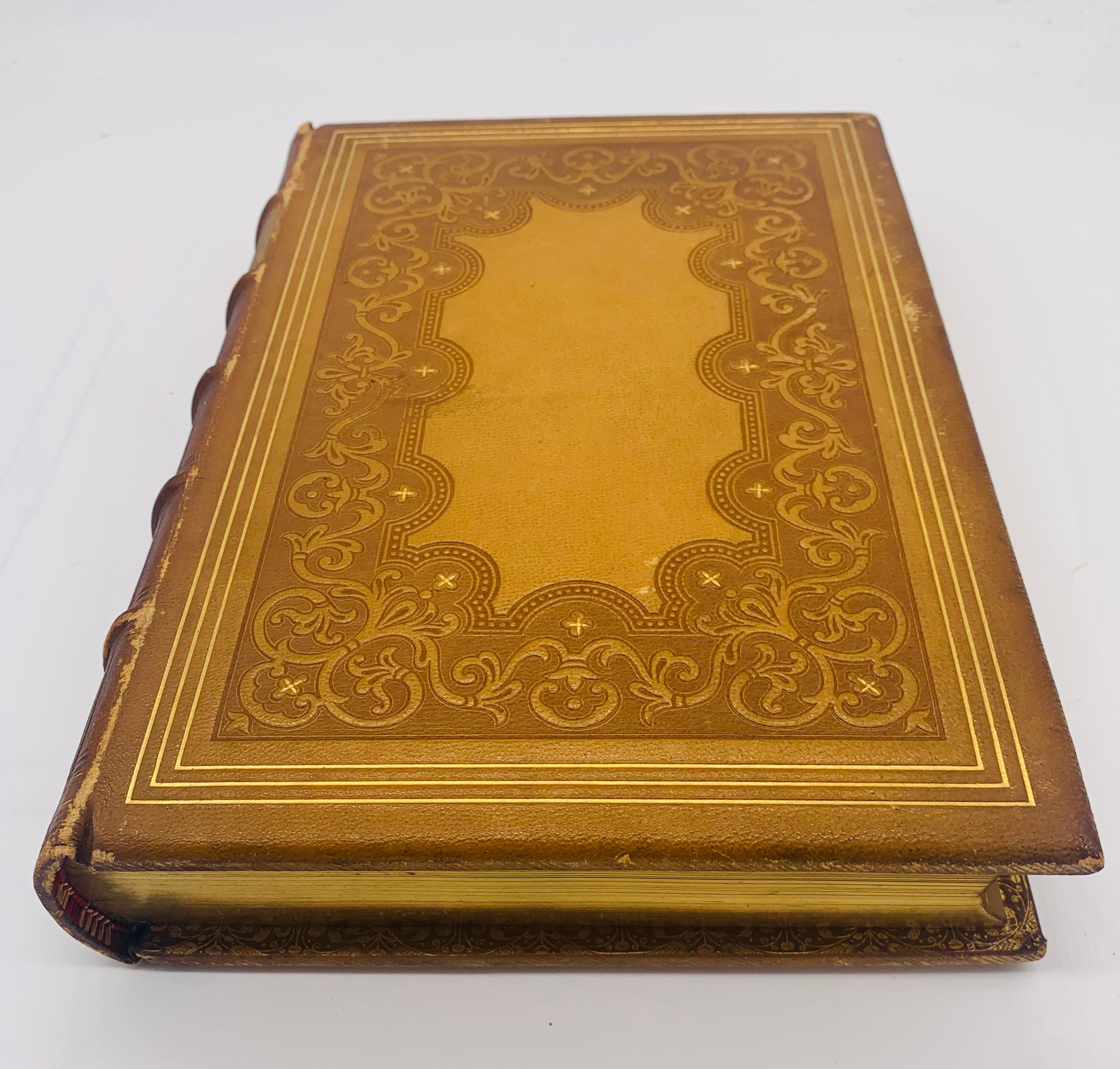 A Gallery of Distinguished English and American Poets (1859) with 100 Engravings - VERY NICE BINDING
