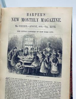 Harper's New Monthly Magazine (1873) General Sherman Europe Tour - Child Labor - Hawaii