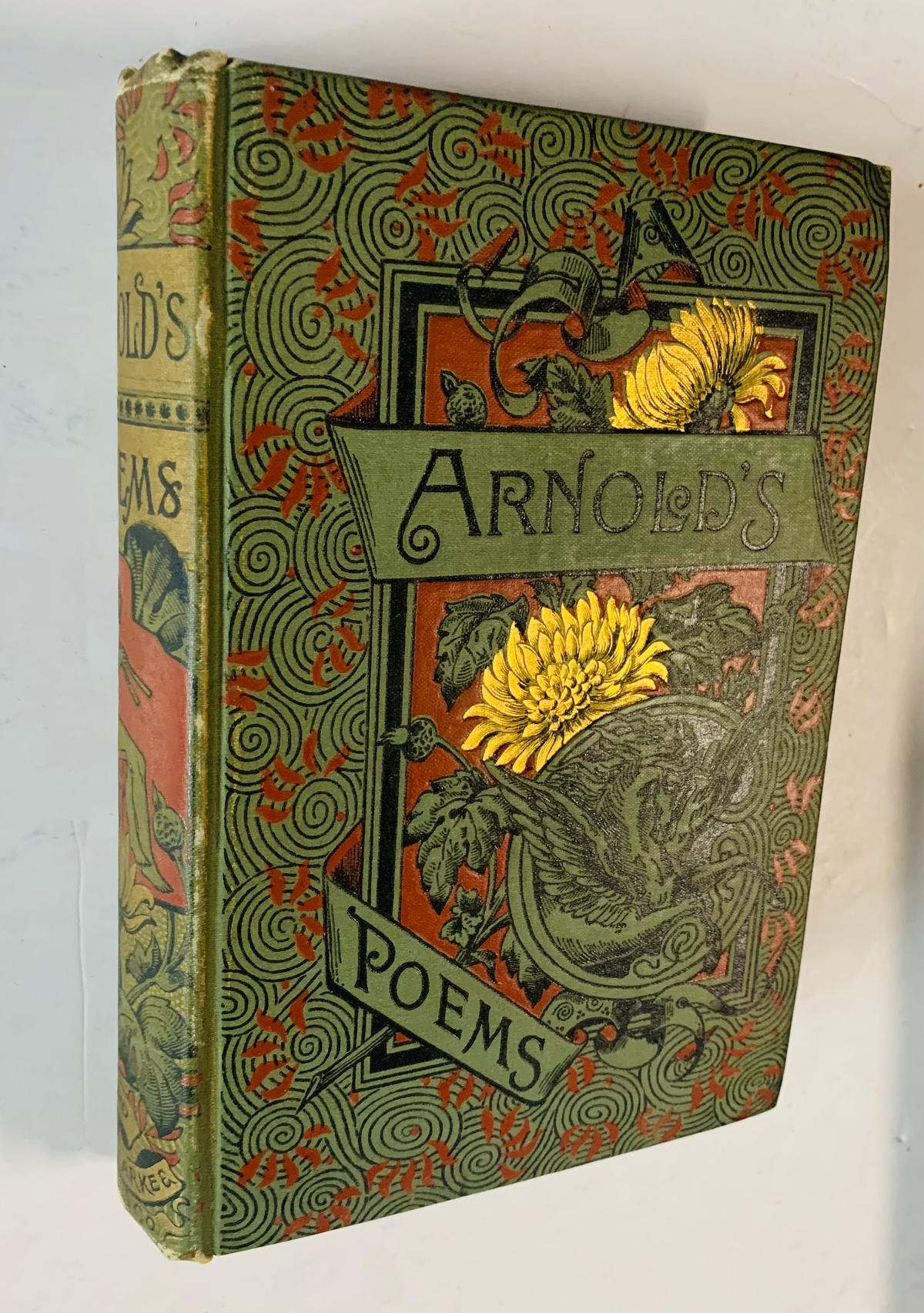 ARNOLD'S POEMS Including the LIGHT OF ASIA Teachings of Guatama Buddhist (c.1886) Decorative Cover