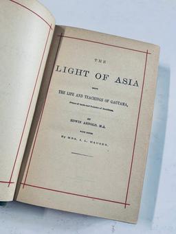 ARNOLD'S POEMS Including the LIGHT OF ASIA Teachings of Guatama Buddhist (c.1886) Decorative Cover