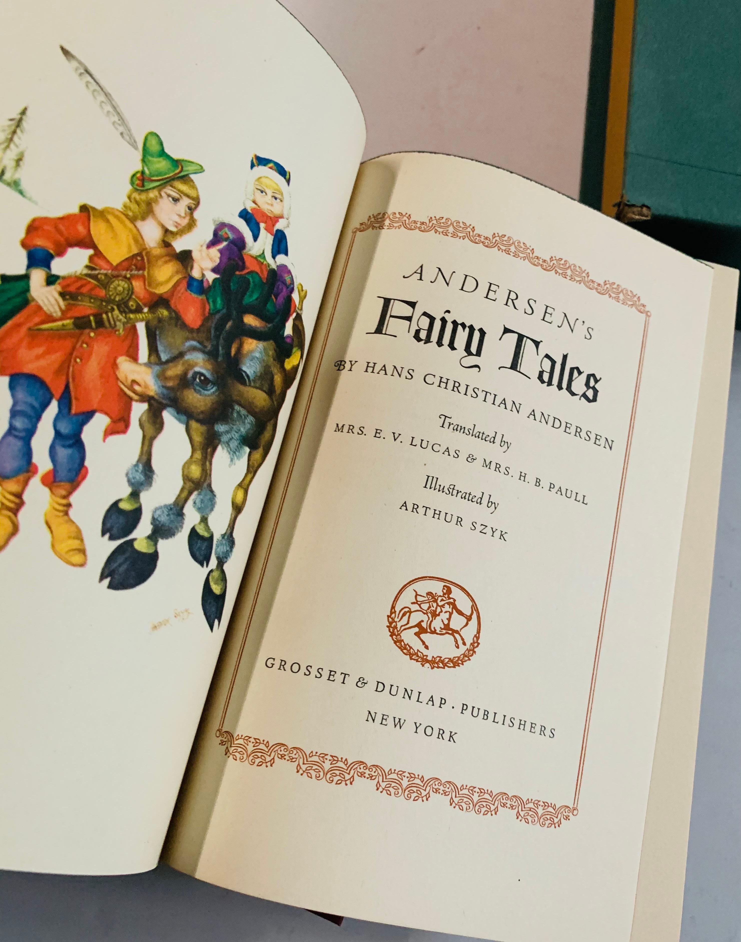 Andersen's Fairy Tales and Grimms' Fairy Tales (1945) Two Volumes in Slipcase