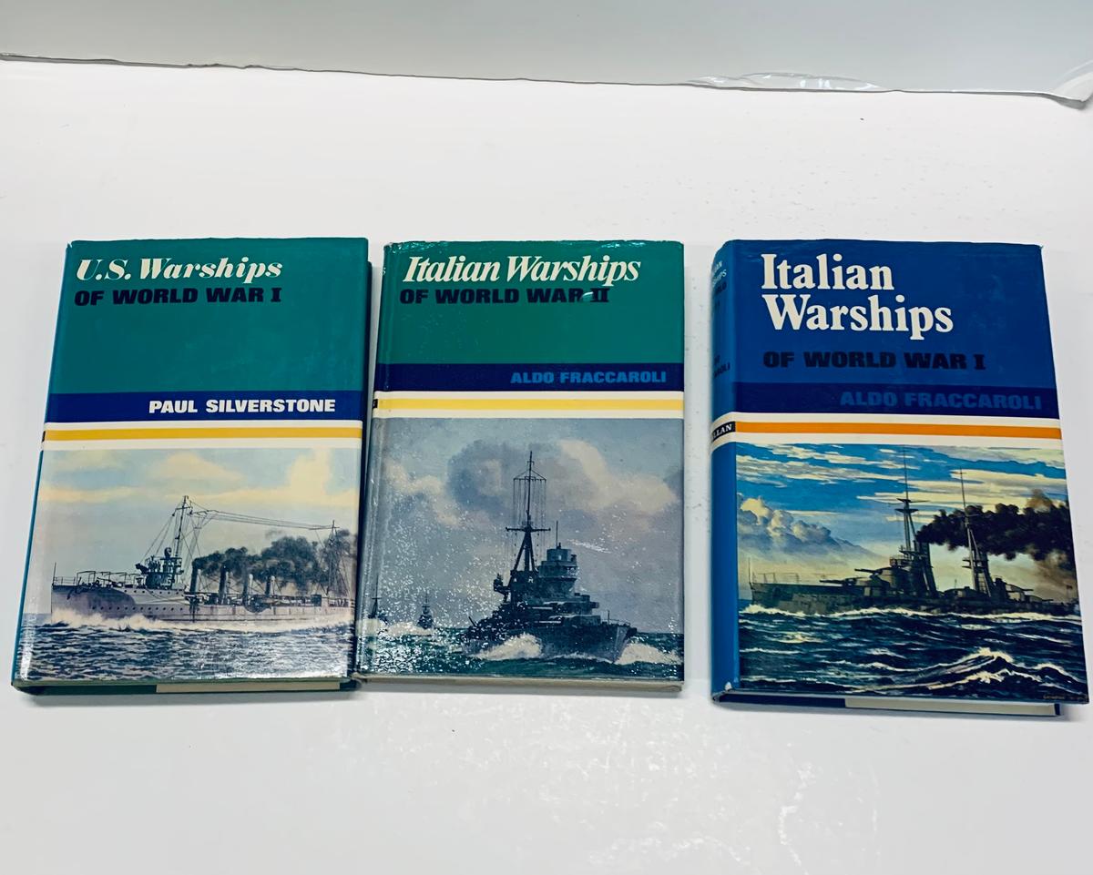 Collection of U.S. and ITALIAN Warship Books - WW1 & WW2