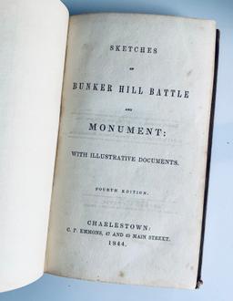 RARE Sketches of BUNKER HILL Battle and Monument (1844) AMERICAN REVOLUTION