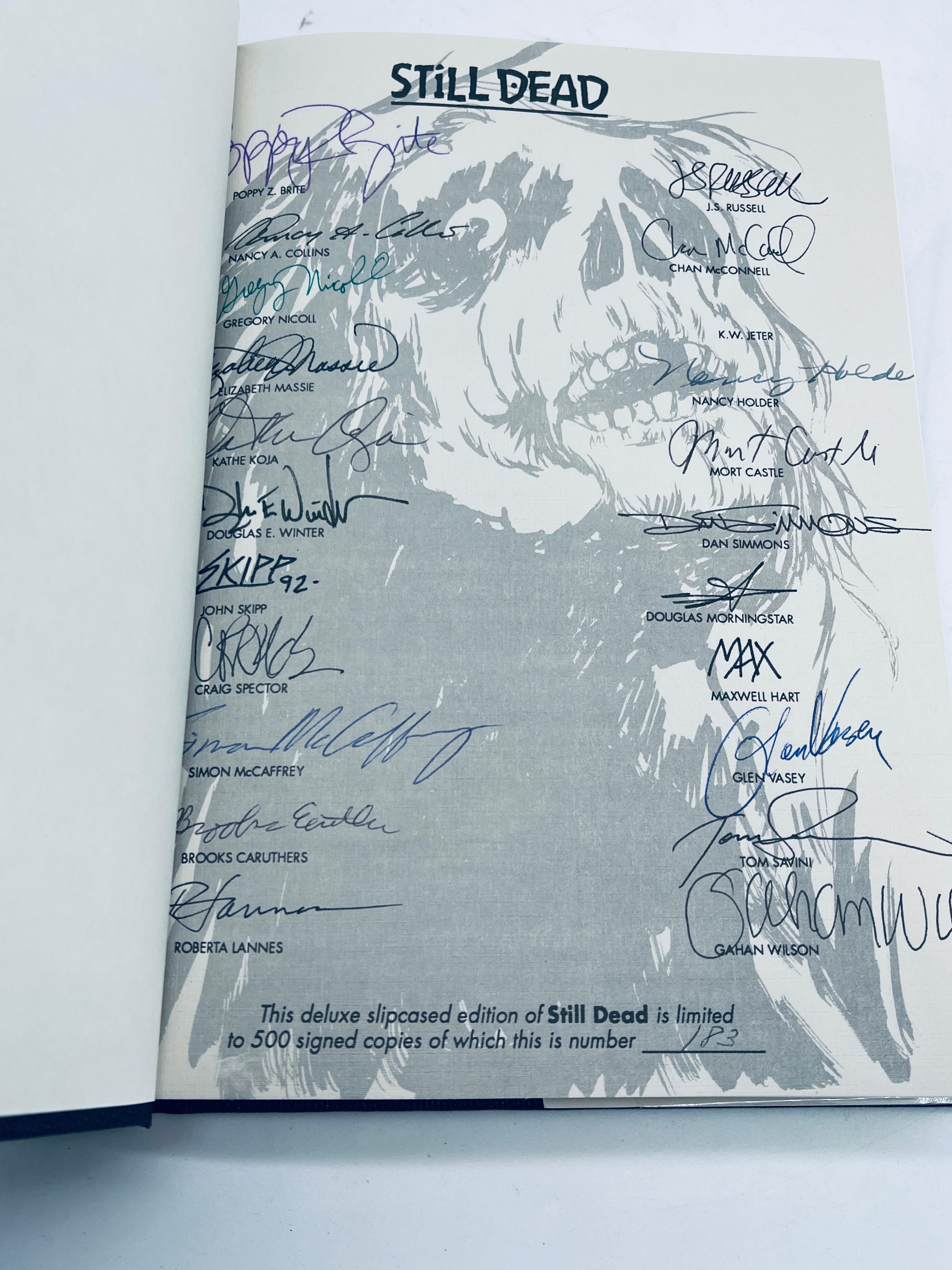 LIMITED SIGNED Still Dead (1992) HORROR Signed by 21 AUTHORS INSIDE