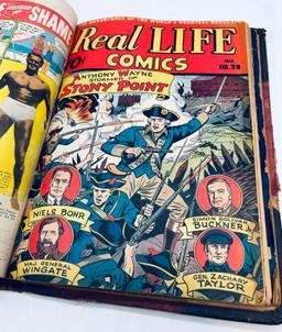 BOUND 1940's Book with COMIC BOOKS