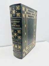Roosevelt and Churchill by Joseph P. Lash ~ The Franklin Library - Leather Binding