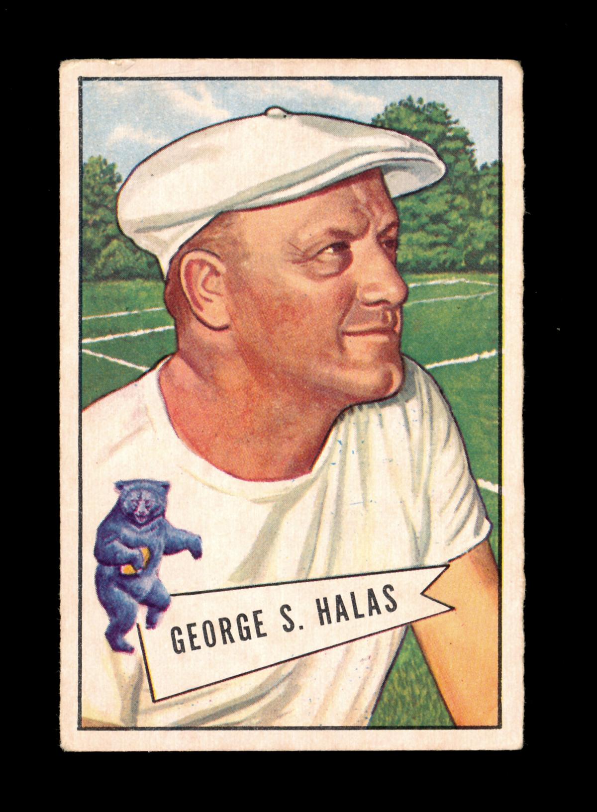 1952 Bowman Large Football Card  #48 Rookie Hall of Famer George Halas Chic