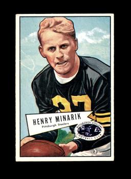 1952 Bowman Large Football Card Scarce Short Print #82 Rookie Harry Minarik