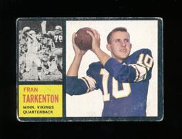 1962 Topps Football Card Scarce Short Print #90 Rookie Hall of Famer Fran T