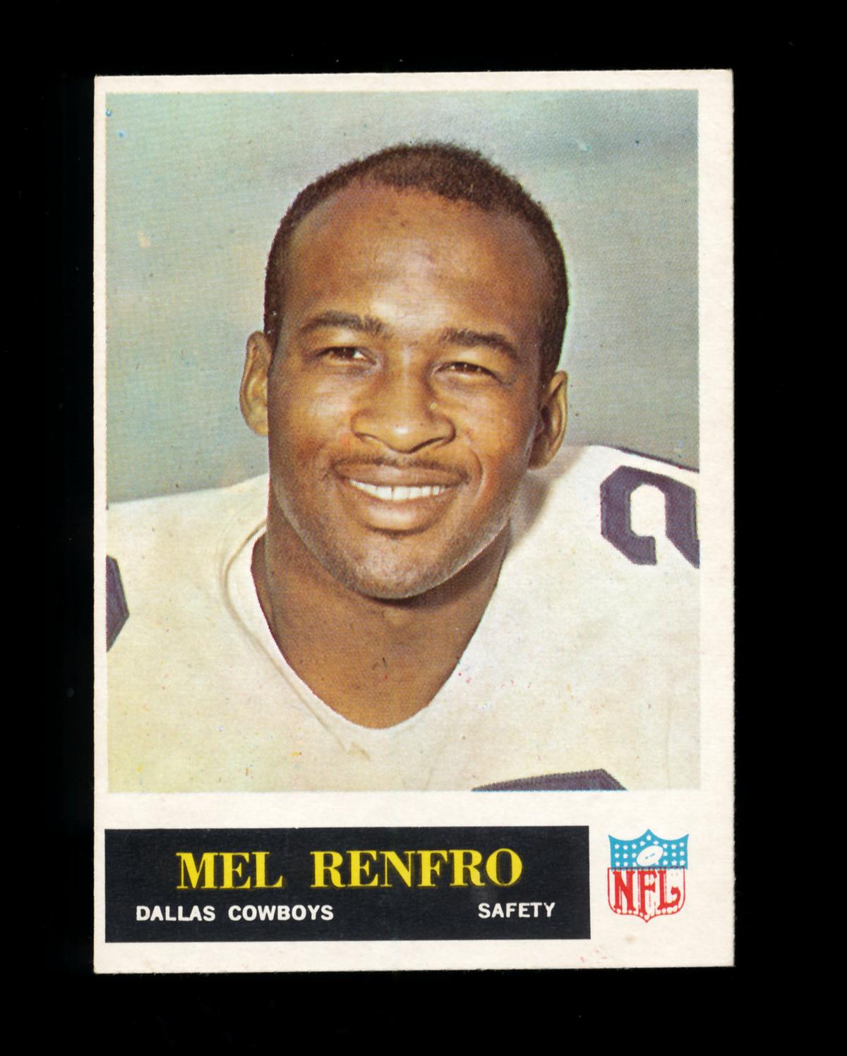 1965 Philadelphia Football Card #53 Rookie Hall of Famer Mel Renfro Dallas
