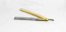 C.F. Wolfertz,  Allentown, PA  (faint) Hollowpoint blade straight razor wit