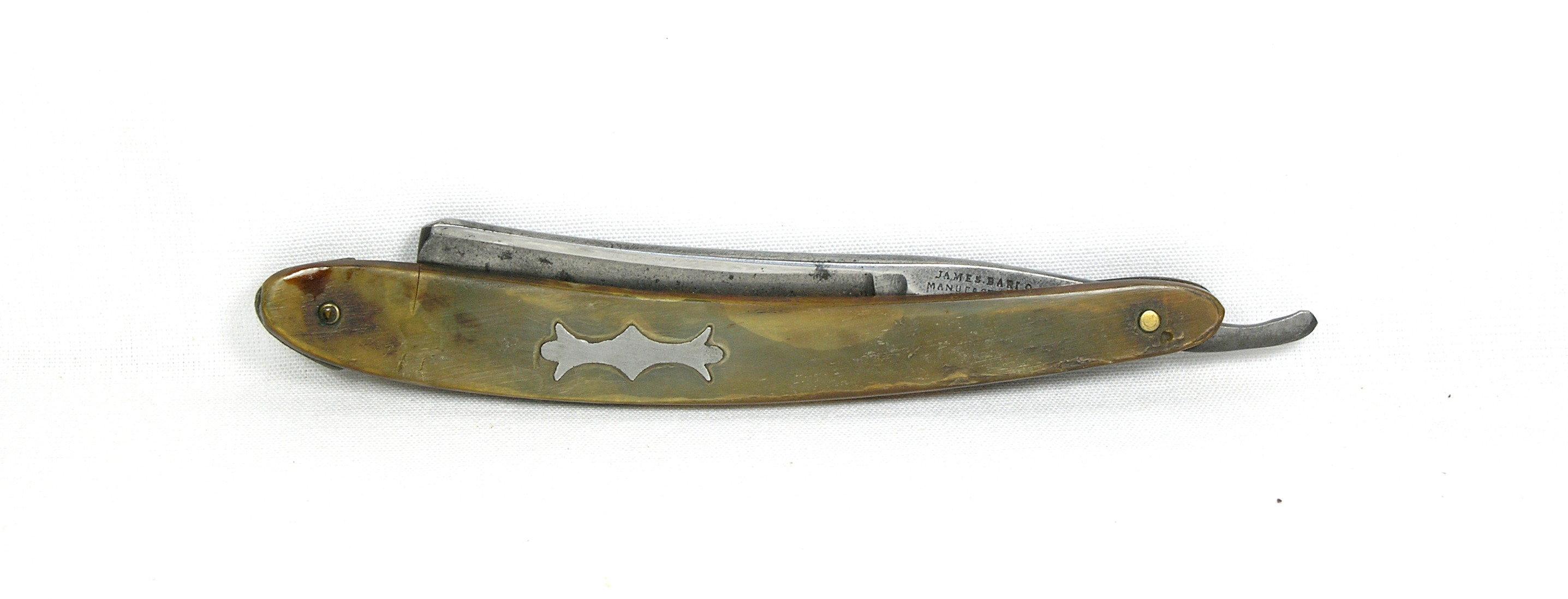 James Barlow & Sons, Sheffield straight razor. Corporate mark "ECHO" Flat c