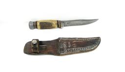 American Knife Co. Germany #121 Sabre Solingen hunting knife. It has a four