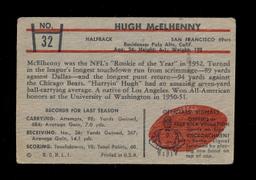 1953 Bowman Football Card #32 Hall of Famer Hugh McElhenney San Francisco 4