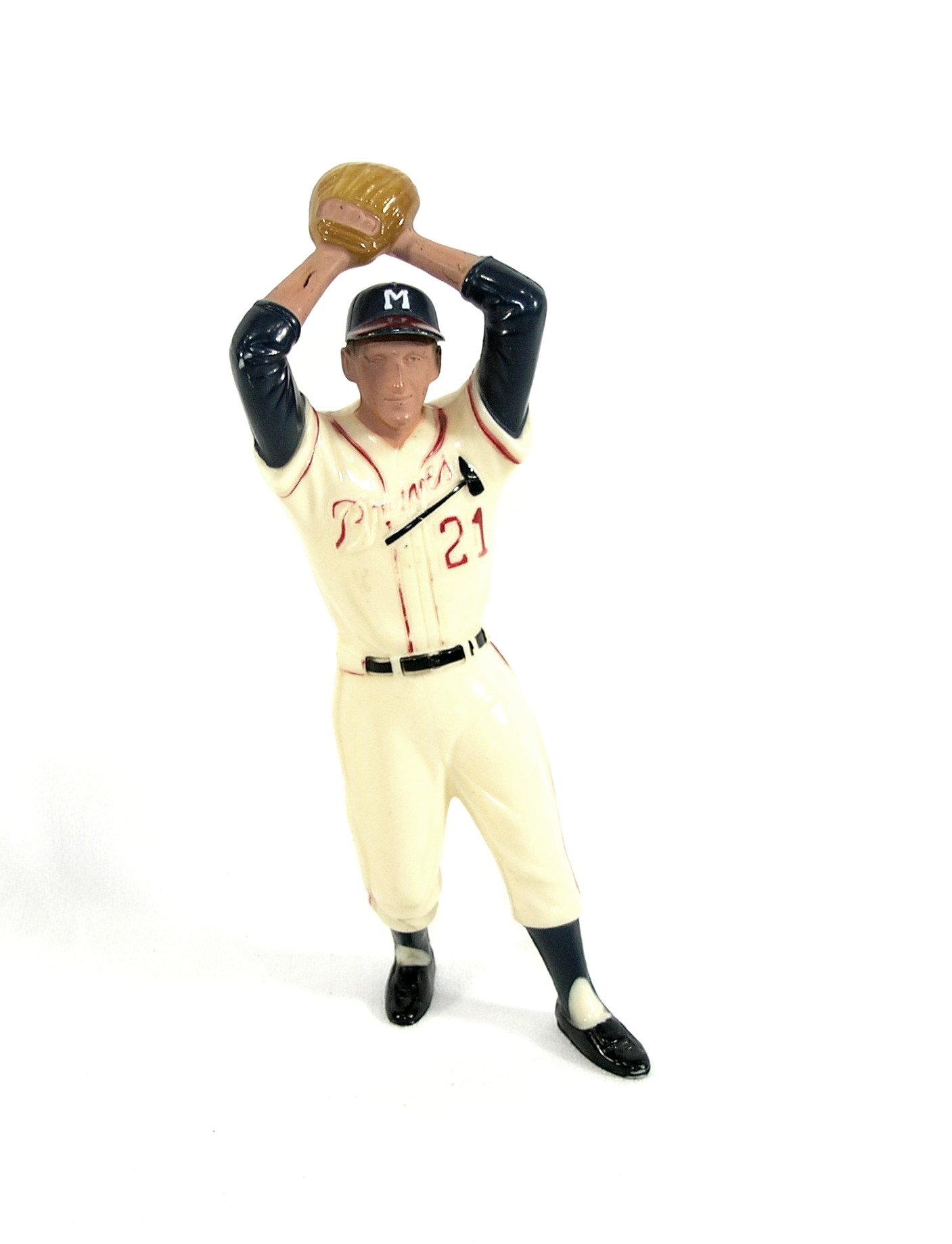 1958-1962 Hartland Statue #21 Warren Spahn Milwaukee Braves.