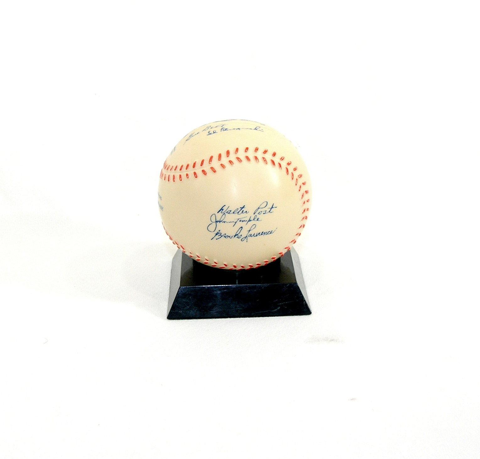 1950's Cincinnati Redlegs Souvenier Plastic Baseball Bank Courtsey Of Secur