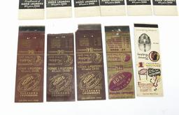 (14) 1940s-1960s Washington Redskins Used Matchbook Covers.