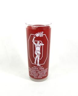 1961-1962 Ohio State Buckeyes Basketball Squad Premium Drinking Glass. 6-3/