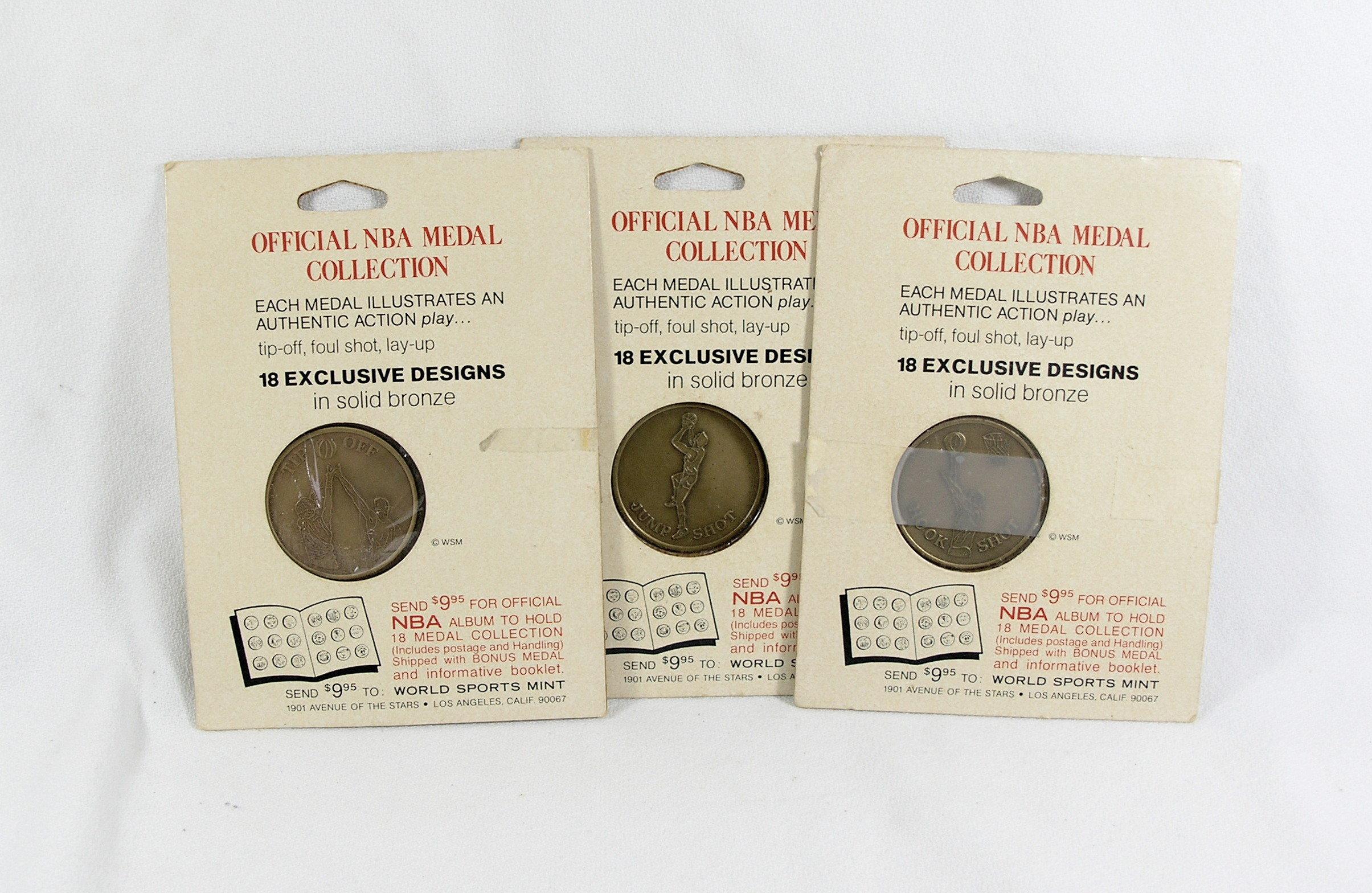 (3) 1960s World Sports Mint NBA Team Bronze Coin. Includes 3 of the 18 Team