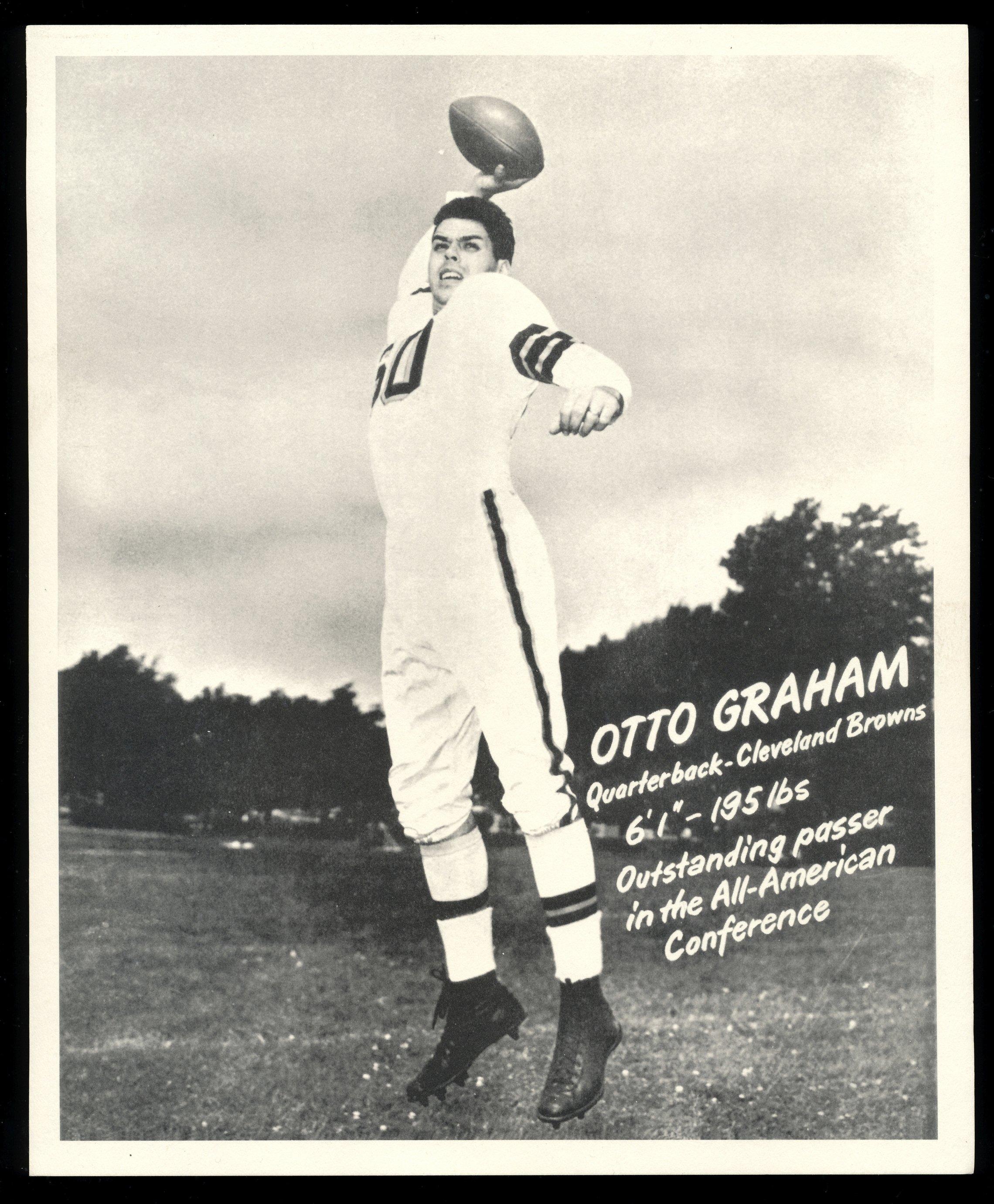 Scarce 1949 Cleveland Browns SOHIO 8" x 10" display football photo Original