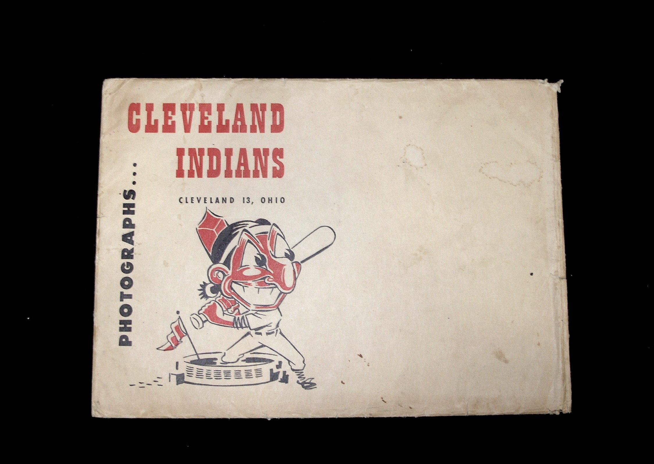 (9) 1940s Cleveland Indians Picture Pack with Original Envelope. 6-1/2" x 9