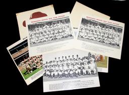 (5) 1950s-60s Milwaukee Braves Team Photos and (2) Milwaukee Braves Red Sch