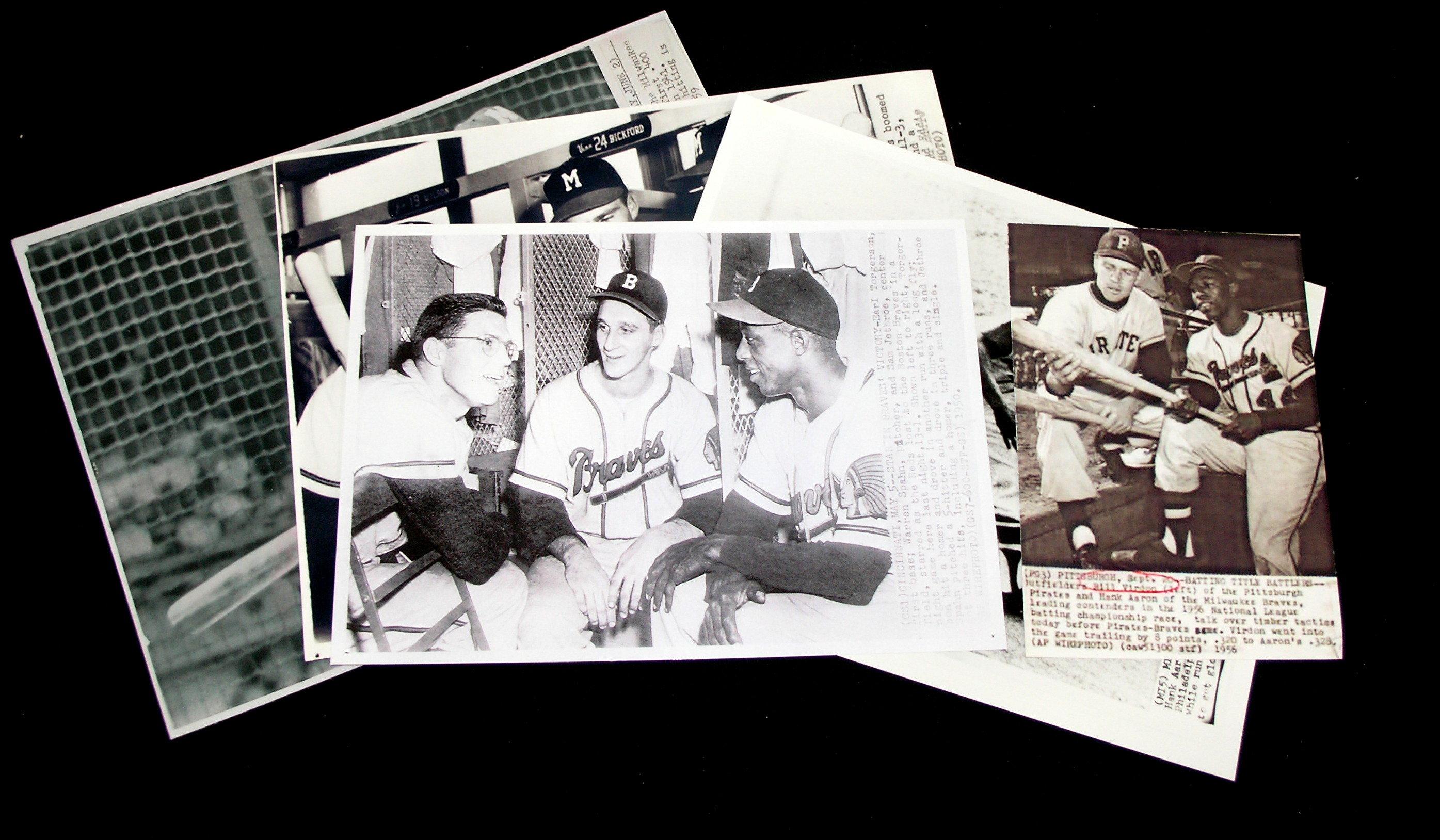 (5) Milwaukee Braves Press Photos.