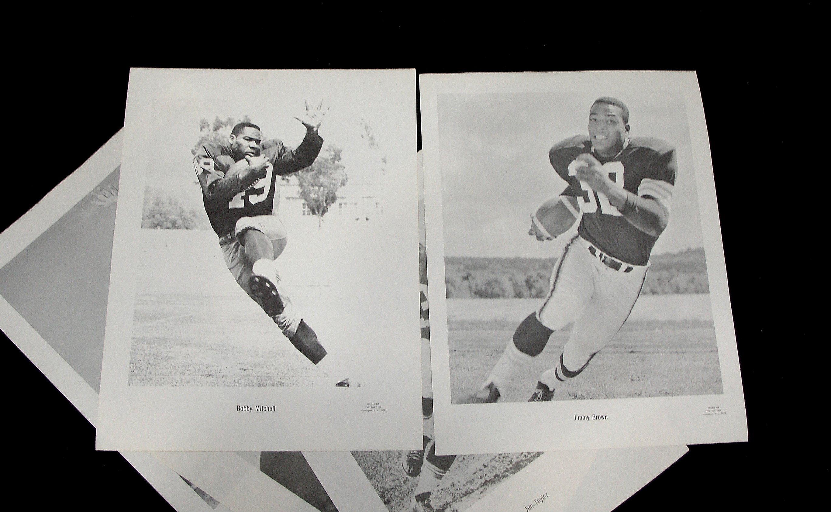 (5) 1960s Football "Sports Pix" Photos: Jimmy Brown, Billy Cannon, Paul Hor