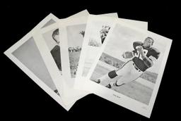 (5) 1960s Football "Sports Pix" Photos: Jimmy Brown, Billy Cannon, Paul Hor