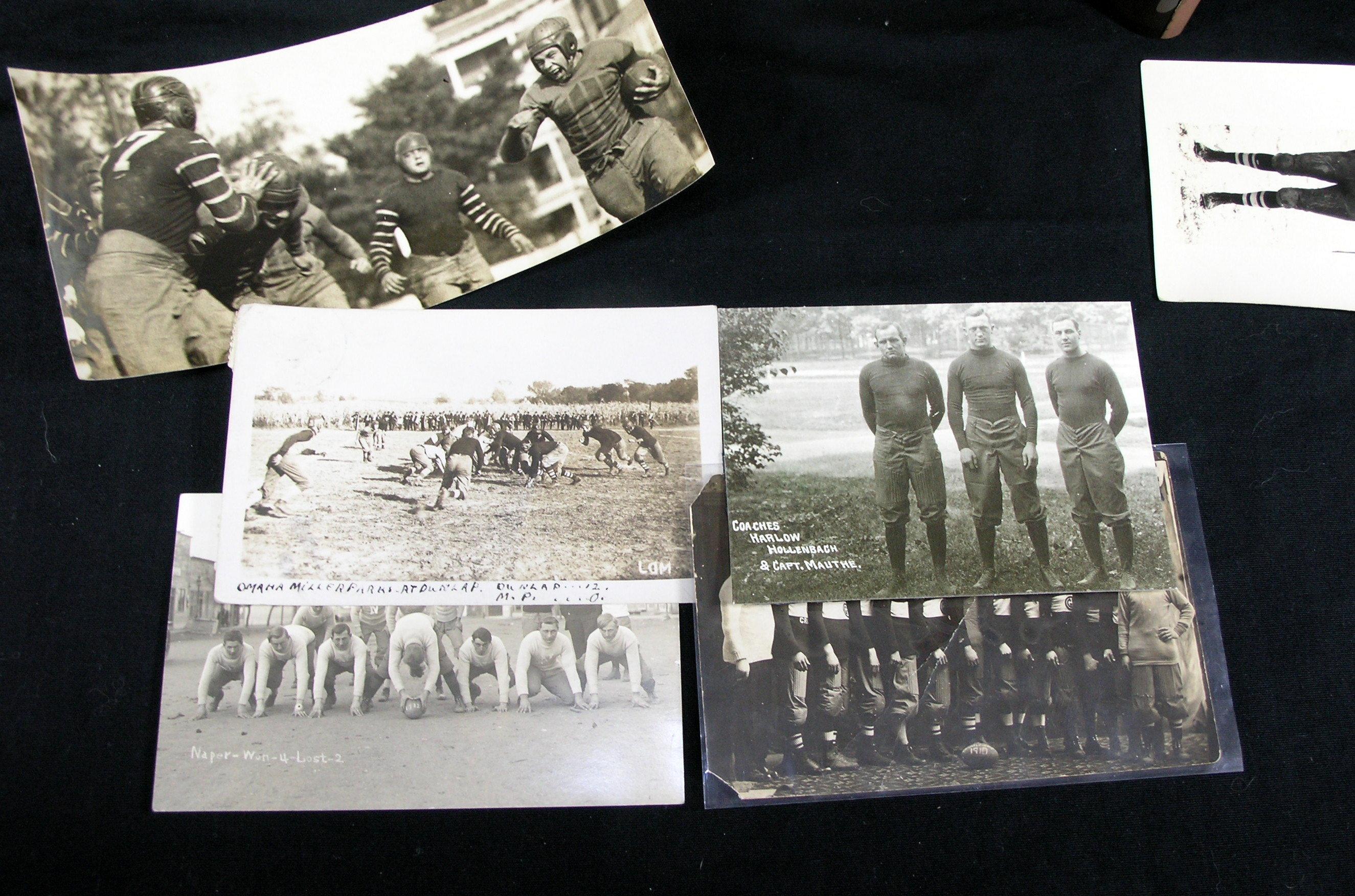 Group of Early 1900s Football Real Photo Post Cards & Photos. Panaramic Pho