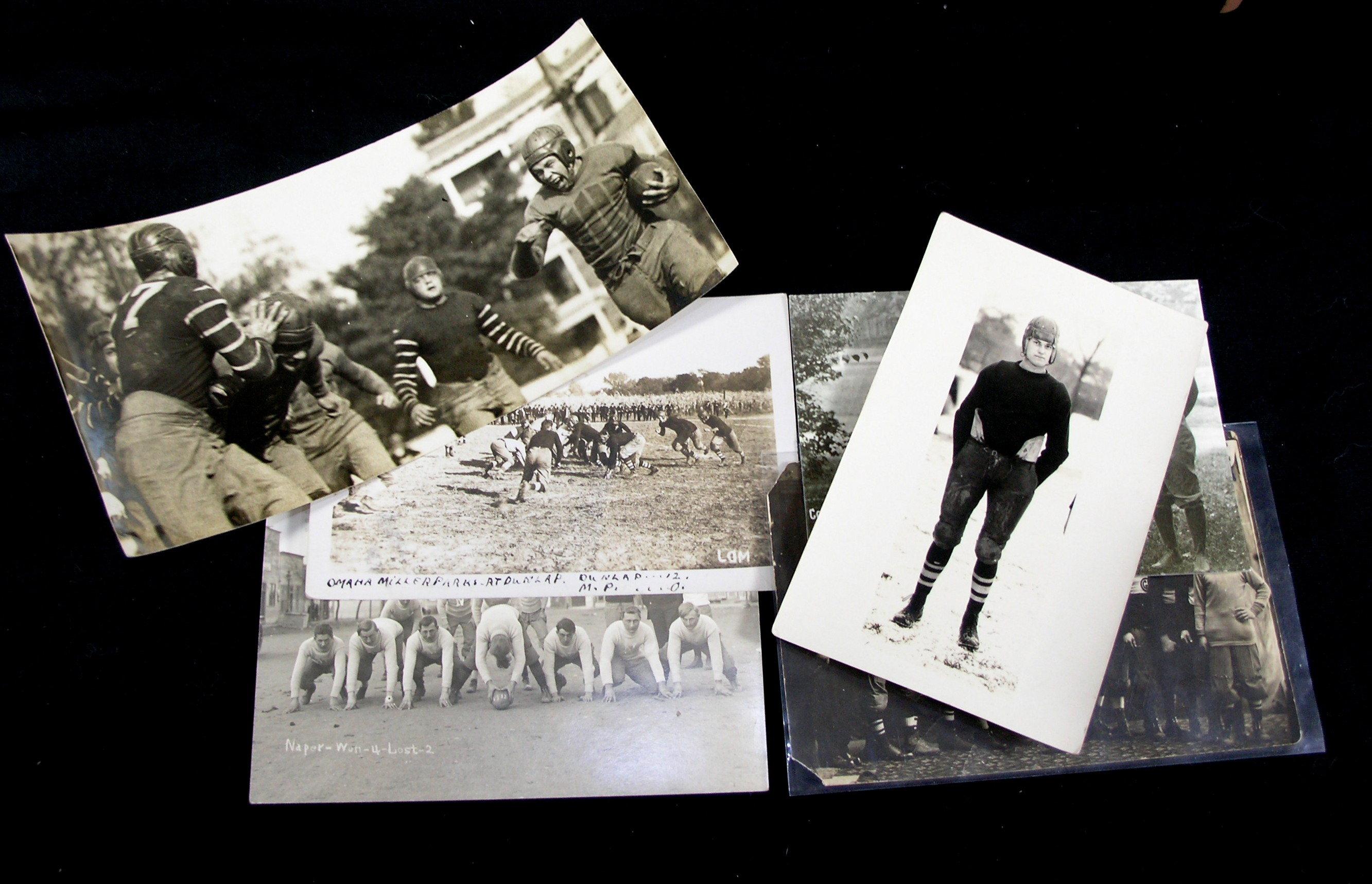 Group of Early 1900s Football Real Photo Post Cards & Photos. Panaramic Pho