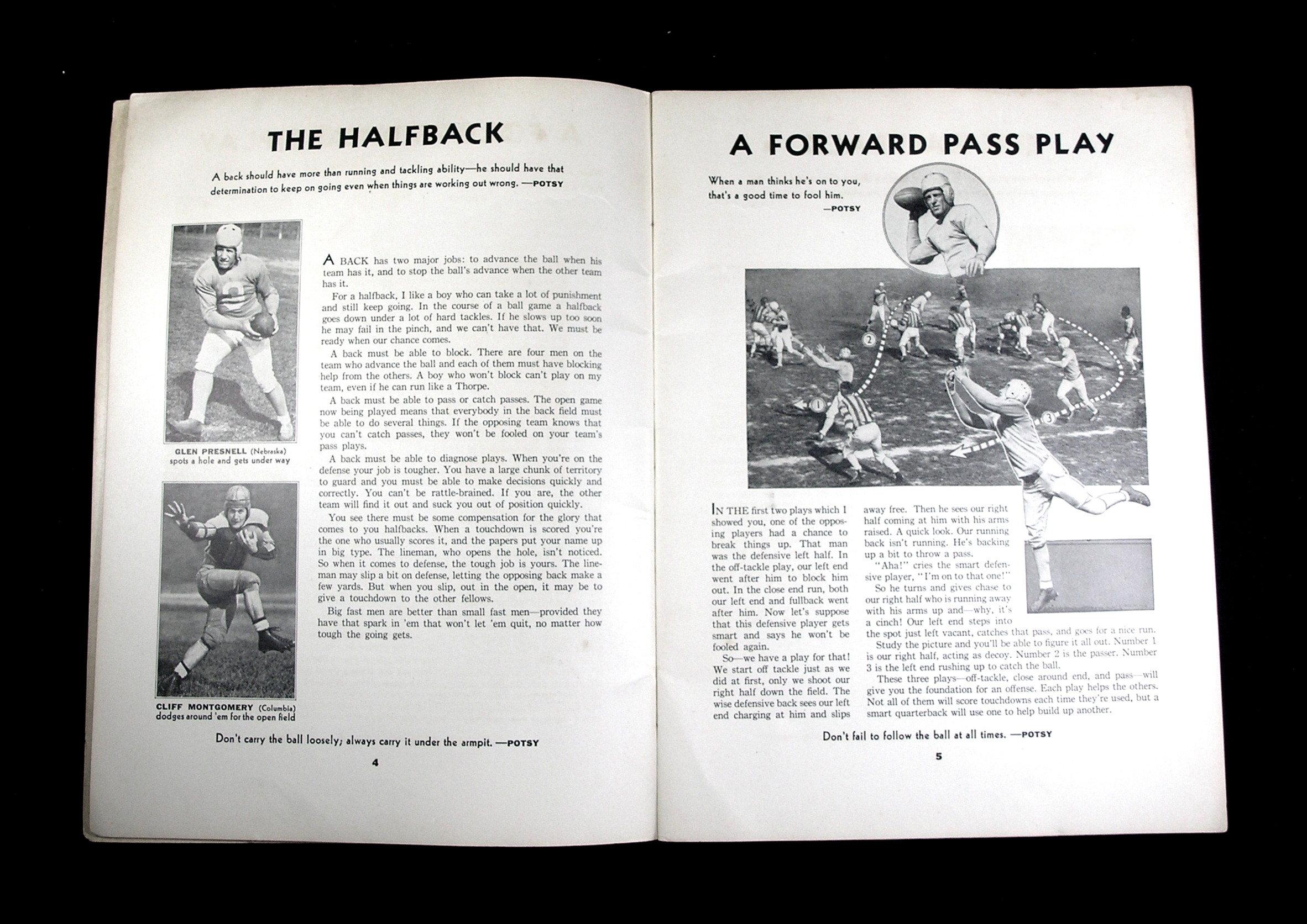 1935 "Football" By "Potsy" Clark (Coach of The Detroit Lions), A Book For P