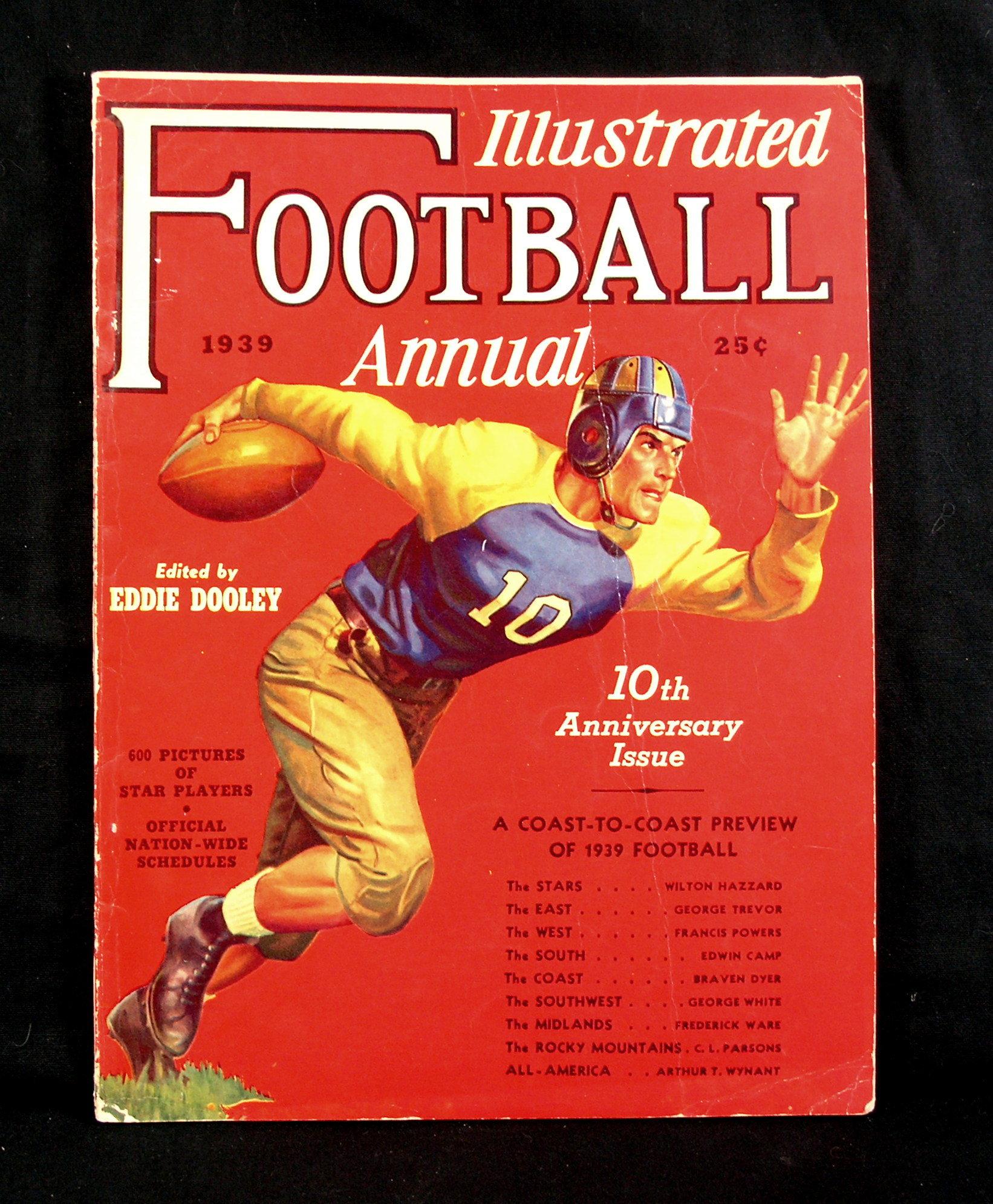 1939 Football Illustrated Annual Publication 10th Anniversary Issue. Nice B