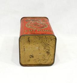 Vintage Patterson's SEAL CUT PLUG Tobacco Tin. Hinged Lid. "For Smoking or