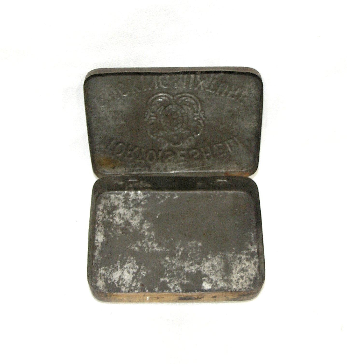 Early 1900's "Tortoise Shell" Smoking Mixture Tobacco Tin.  4-1/2" x 3".