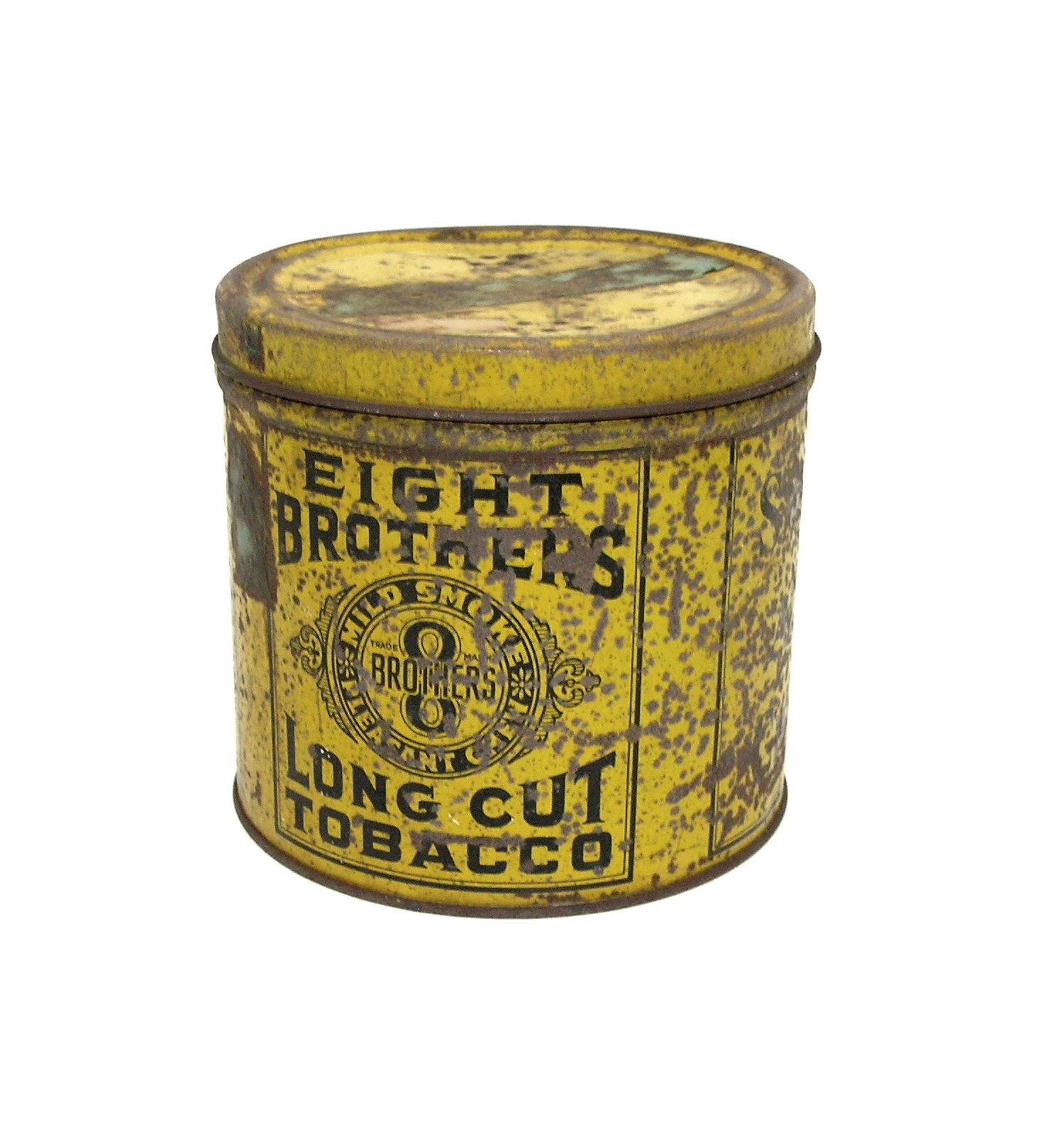 Vintage Eight Brothers "Mild Smoke-Pleasant Chew" Long Cut Tobacco Tin by P