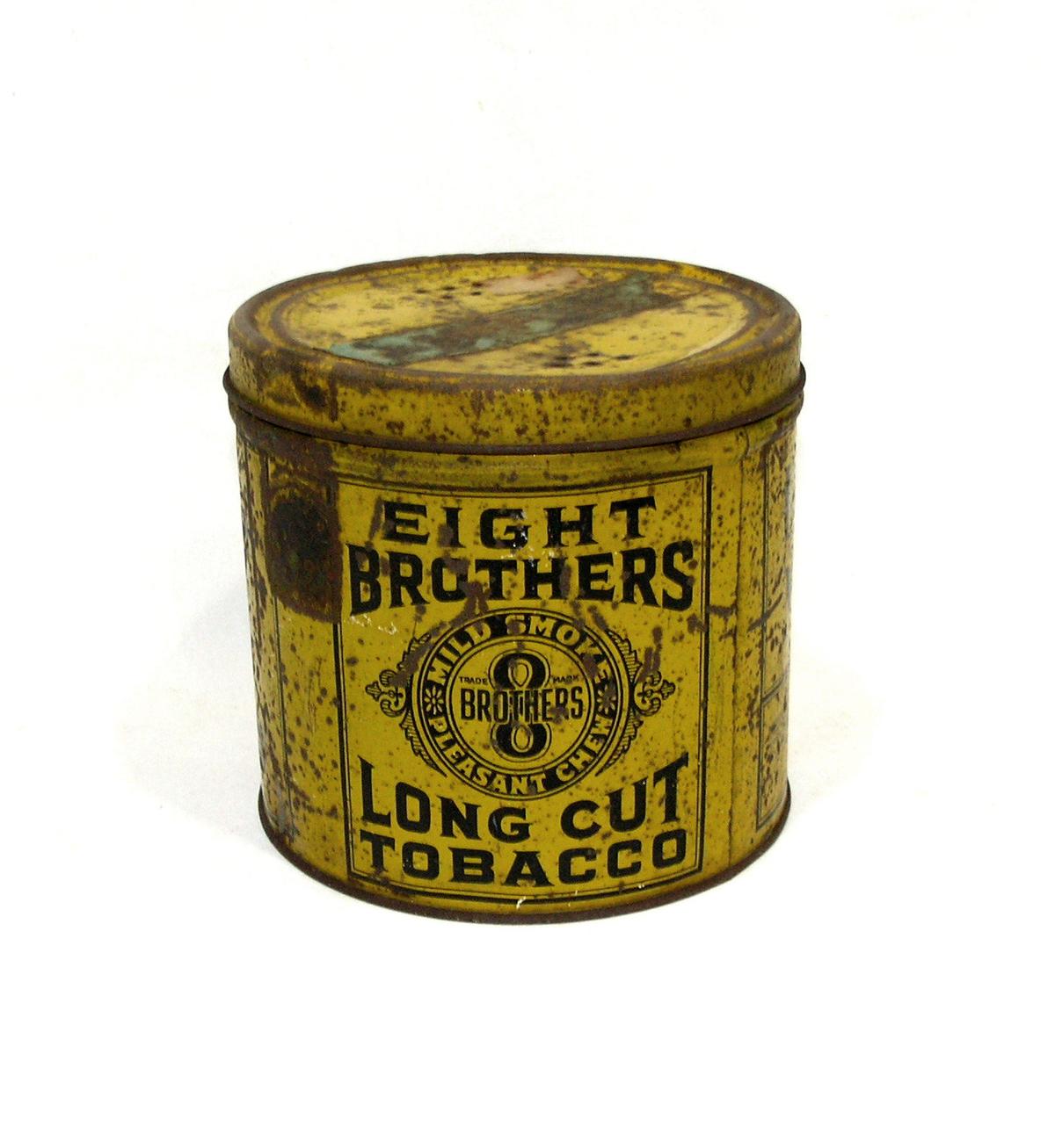 Vintage Eight Brothers "Mild Smoke-Pleasant Chew" Long Cut Tobacco Tin by P