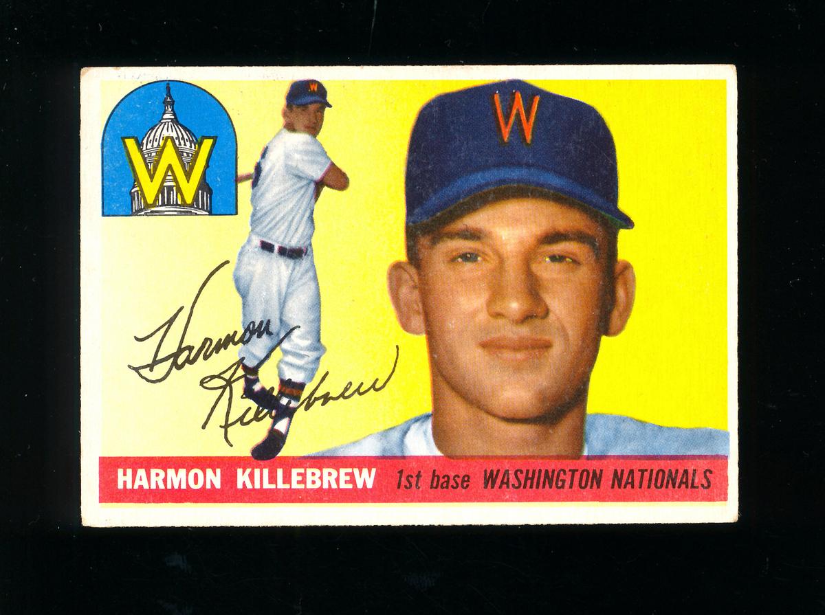 1955 Topps  ROOKIE Baseball Card #124 Rookie Hall Of Famer Harmon Killebrew